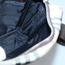 BURBERRY Nova Check Shoulder Bag Nylon Beige Silver Auth bs28012-18