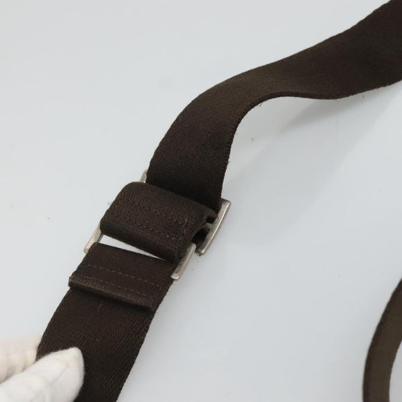 BURBERRY Nova Check Shoulder Bag Nylon Beige Silver Auth bs28012