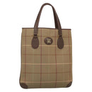 Burberrys Nova Check Tote Bag Canvas Beige Gold Auth bs28014-1