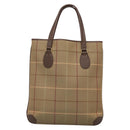Burberrys Nova Check Tote Bag Canvas Beige Gold Auth bs28014-2