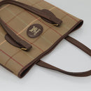 Burberrys Nova Check Tote Bag Canvas Beige Gold Auth bs28014-6