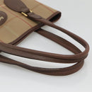 Burberrys Nova Check Tote Bag Canvas Beige Gold Auth bs28014-7