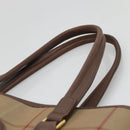 Burberrys Nova Check Tote Bag Canvas Beige Gold Auth bs28014-8