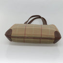 Burberrys Nova Check Tote Bag Canvas Beige Gold Auth bs28014-5