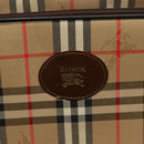 Burberrys Nova Check Garment Cover Canvas Leather Beige Gold Auth bs28016-15