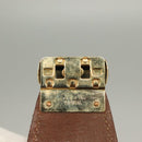 Burberrys Nova Check Garment Cover Canvas Leather Beige Gold Auth bs28016-17