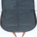 Burberrys Nova Check Garment Cover Canvas Leather Beige Gold Auth bs28016-19