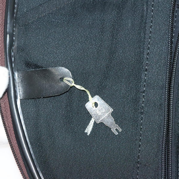 Burberrys Nova Check Garment Cover Canvas Leather Beige Gold Auth bs28016