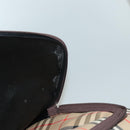 Burberrys Nova Check Garment Cover Canvas Leather Beige Gold Auth bs28016-25