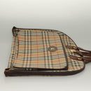 Burberrys Nova Check Garment Cover Canvas Leather Beige Gold Auth bs28016-4