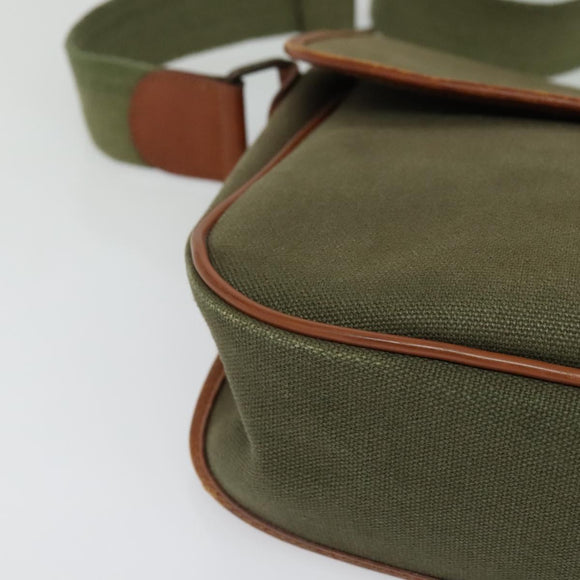 Burberrys Shoulder Bag Canvas Khaki Auth bs28018