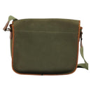 Burberrys Shoulder Bag Canvas Khaki Auth bs28018-2