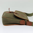 Burberrys Shoulder Bag Canvas Khaki Auth bs28018-4