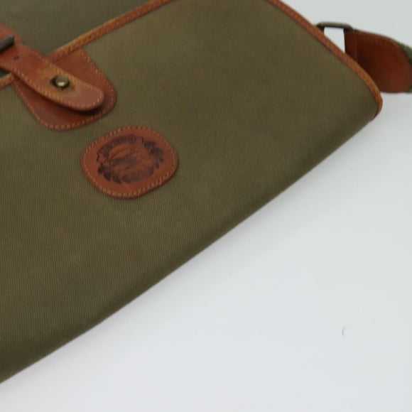 Burberrys Shoulder Bag Canvas Khaki Auth bs28018