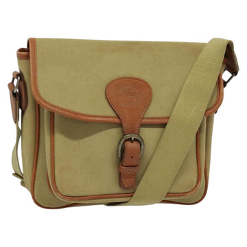 Burberrys Shoulder Bag Canvas Beige Auth bs28019