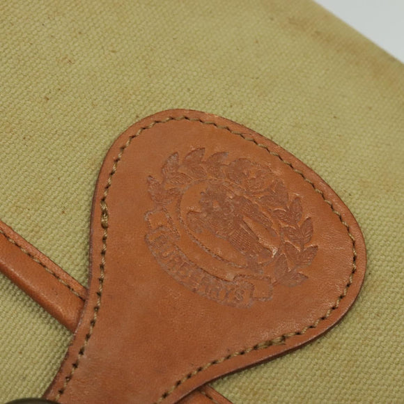 Burberrys Shoulder Bag Canvas Beige Auth bs28019