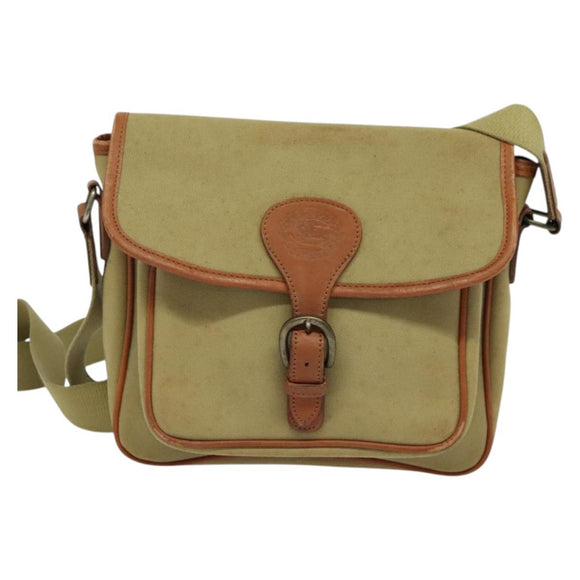 Burberrys Shoulder Bag Canvas Beige Auth bs28019