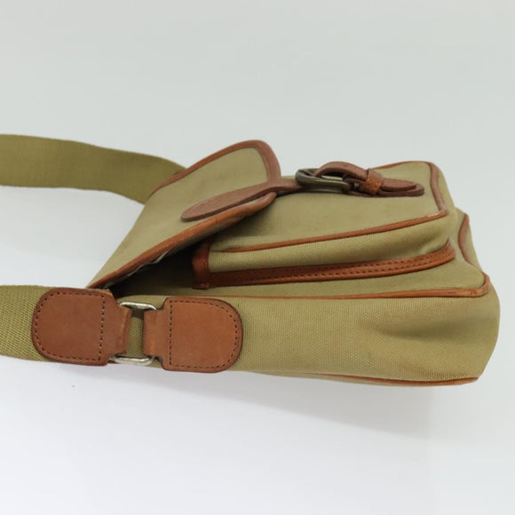 Burberrys Shoulder Bag Canvas Beige Auth bs28019