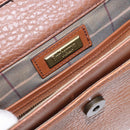 Burberrys Shoulder Bag Leather Brown Gold Auth bs28020-18