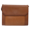 Burberrys Shoulder Bag Leather Brown Gold Auth bs28020-13