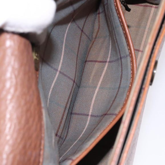 Burberrys Shoulder Bag Leather Brown Gold Auth bs28020