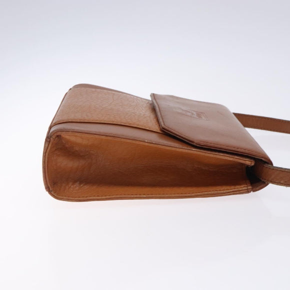 Burberrys Shoulder Bag Leather Brown Gold Auth bs28020