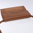 Burberrys Shoulder Bag Leather Brown Gold Auth bs28020-6