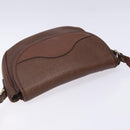 Burberrys Shoulder Bag Leather Brown Gold Auth bs28021-6