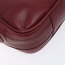 Burberrys Shoulder Bag Leather Red Gold Auth bs28022-14