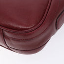 Burberrys Shoulder Bag Leather Red Gold Auth bs28022-15