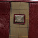 Burberrys Shoulder Bag Leather Red Gold Auth bs28022-17