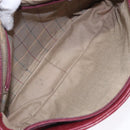 Burberrys Shoulder Bag Leather Red Gold Auth bs28022-11