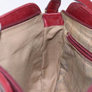 Burberrys Shoulder Bag Leather Red Gold Auth bs28022-19