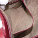 Burberrys Shoulder Bag Leather Red Gold Auth bs28022-12
