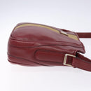 Burberrys Shoulder Bag Leather Red Gold Auth bs28022-3
