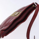 Burberrys Shoulder Bag Leather Red Gold Auth bs28022-6