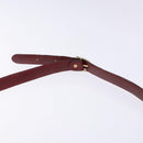 Burberrys Shoulder Bag Leather Red Gold Auth bs28022-8