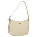 Burberrys Shoulder Bag Leather Cream Gold Auth bs28027-1