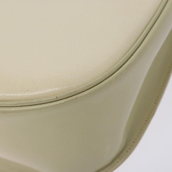 Burberrys Shoulder Bag Leather Cream Gold Auth bs28027