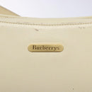 Burberrys Shoulder Bag Leather Cream Gold Auth bs28027-9