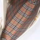 Burberrys Shoulder Bag Leather Cream Gold Auth bs28027-11