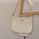 Burberrys Shoulder Bag Leather Cream Gold Auth bs28027-21