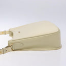 Burberrys Shoulder Bag Leather Cream Gold Auth bs28027-4