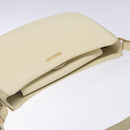 Burberrys Shoulder Bag Leather Cream Gold Auth bs28027-6