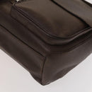 BVLGARI Shoulder Bag Leather Brown Silver Auth bs28028-8
