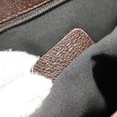 BVLGARI Shoulder Bag Leather Brown Silver Auth bs28028-12