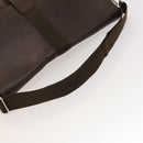 BVLGARI Shoulder Bag Leather Brown Silver Auth bs28028-7