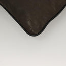 Berluti Calligraphy Clutch Bag Leather Brown Silver Auth bs28029-16