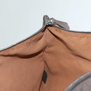 Berluti Calligraphy Clutch Bag Leather Brown Silver Auth bs28029-17