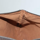 Berluti Calligraphy Clutch Bag Leather Brown Silver Auth bs28029-11